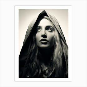 Black And White Photograph Of Madonna 1 Art Print