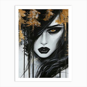 Black And White Painting 15 Art Print