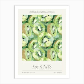 Kiwi Fruit Market, Impressionist Tropical Kiwis Art Print