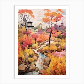 Autumn Gardens Painting Japanese Friendship Garden Usa 2 Art Print