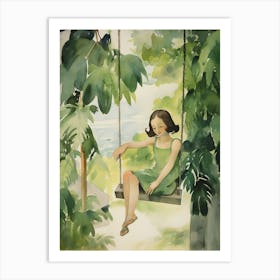 Girl On A Swing 1 Art Print