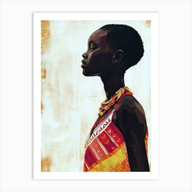 Boho Harmony; Essence Whispers |The African Woman Series Art Print