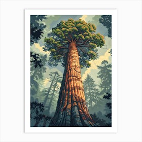 Giant Sequoia Tree Art Print