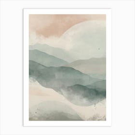 Soft Hills At Daybreak Art Print