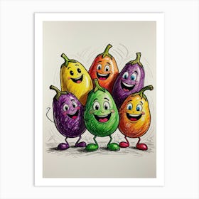 Eggplants 1 Art Print