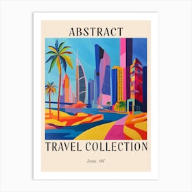 Abstract Travel Collection Poster Dubai Uae 3 Art Print