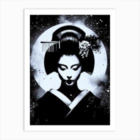 Creativel Geisha Illustration 150 Art Print