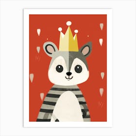 Little Lemur 6 Wearing A Crown Art Print