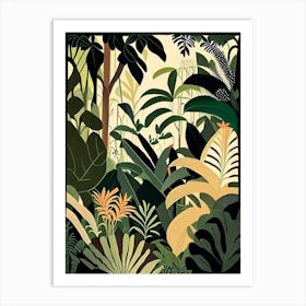 Jungle Foliage 4 Rousseau Inspired Art Print