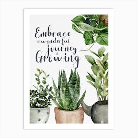 Embrace In A Wonderful Journey Growing Art Print