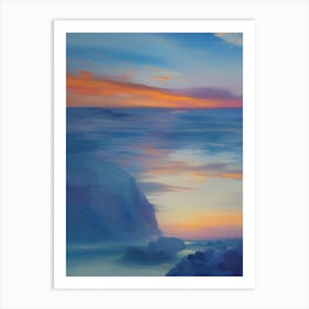 Sunset Over The Ocean 6 Art Print