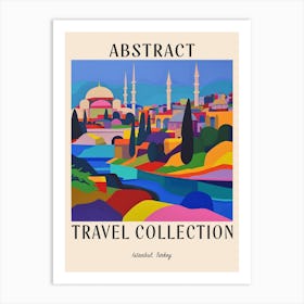 Abstract Travel Collection Poster Istanbul Turkey 6 Art Print