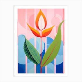 Heliconia 1 Hilma Af Klint Inspired Pastel Flower Painting Art Print