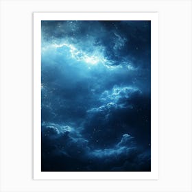 Blue Sky With Clouds Art Print