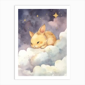 Baby Pika 1 Sleeping In The Clouds Art Print