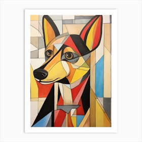 Dog Abstract Pop Art 1 Art Print