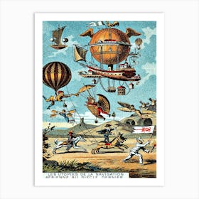 Vintage Flying Machines Art Print
