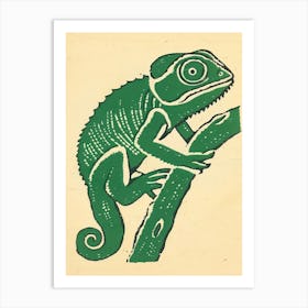 Chameleon In The Jungle Bold 4 Art Print