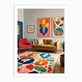 Colorful Living Room Art Print