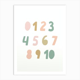 Girls Numbers Print Art Print