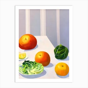 Escarole 2 Tablescape vegetable Art Print