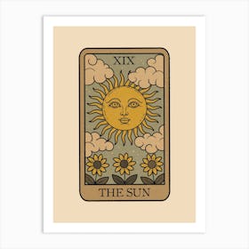 The Sun - Vintage Tarot Art Print