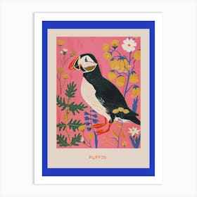 Spring Birds Poster Puffin 1 Art Print