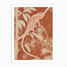 Chameleon Block Print 2 Art Print