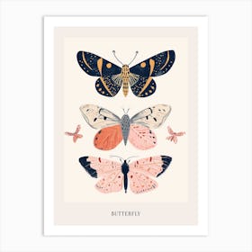 Colourful Insect Illustration Butterfly 18 Poster Art Print