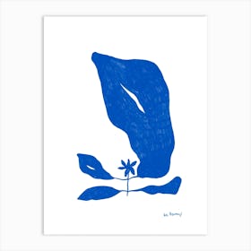Blue Flower Variations 3 Art Print