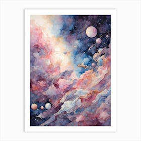 Space Painting Art Print