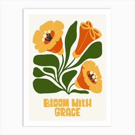 Bloom With Grace Boho Botanical Matisse Style 1 Art Print