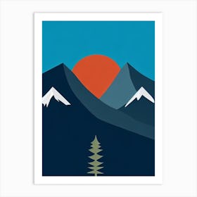 Sugarloaf, Usa Modern Illustration Skiing Poster Art Print