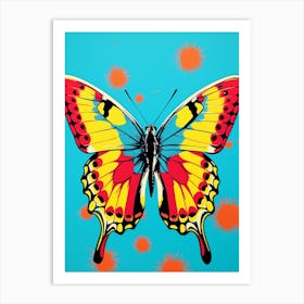 Pop Art Brimstone Butterfly 1 Art Print