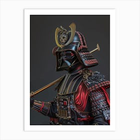 Darth Vader As A Vintagepunk Samurai 24 Art Print