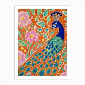 Peacock Painting Style unemployment Art Print