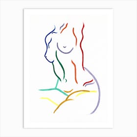 Rainbow Nude Art Print