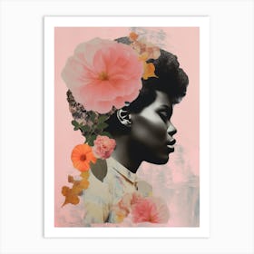 Afro Collage Portrait 20 Art Print