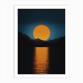 The Golden Sun | Surreal Minimalism Art Print