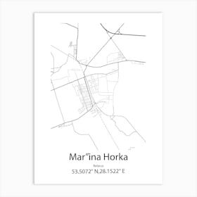 Marina Di Carrara,Italy Minimalist Map Art Print