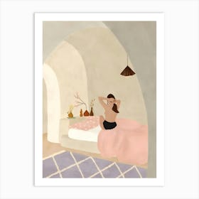 Woman In Bed Art Print