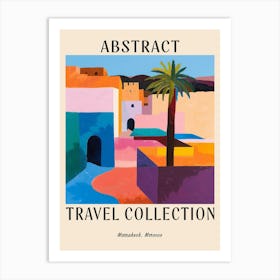 Abstract Travel Collection Poster Marrakech Morocco 7 Art Print