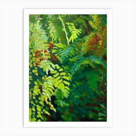 Japanese Climbing Fern Cézanne Style Art Print