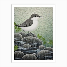 Ohara Koson Inspired Bird Painting Dipper 4 Art Print