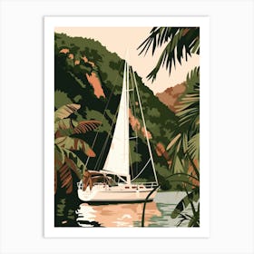 Sailboat On The Water 3 Art Print