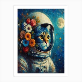 Cat In Space Art Print