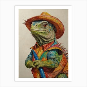 Iguana 2 Art Print