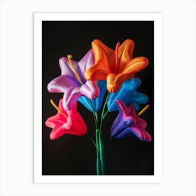 Bright Inflatable Flowers Columbine 3 Art Print