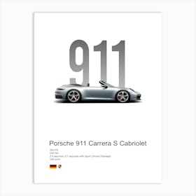 911 Carrera S Cabriolet Porsche Art Print