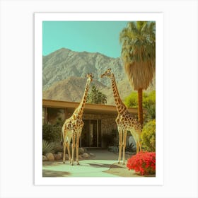 Palm Springs Mid Century, elegante Giraffen grafische Fotografie Art Print